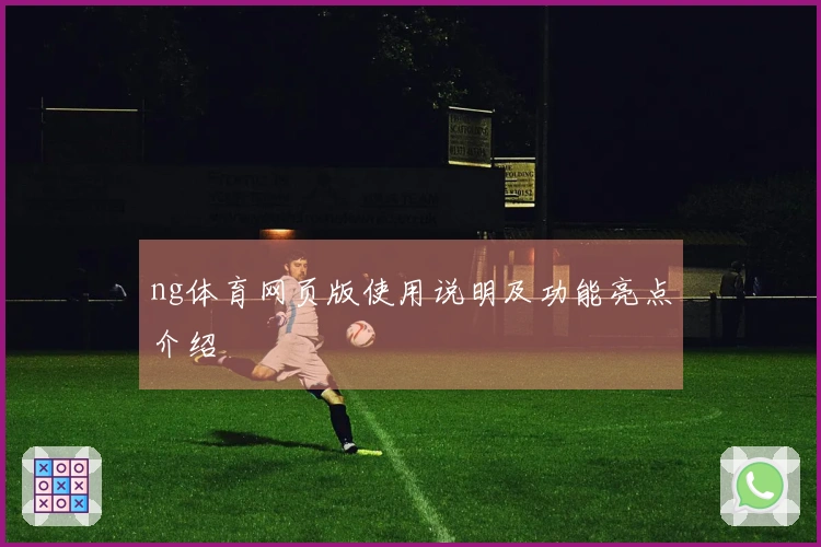 ng体育网页版使用说明及功能亮点介绍